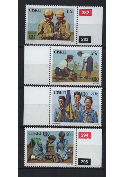 Güney Afrika Ciskei 1985 İzci Hareketinin 75. Yıldönümü Tam Seri Lt0022b  Teşhir Ürün