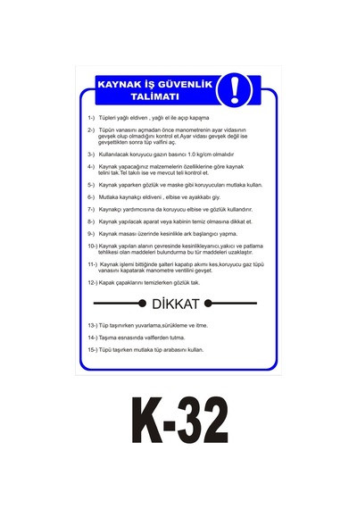 Pvc Dekota Uyarı - Ikaz Levhası Kaynak Makinesi Talimatı I