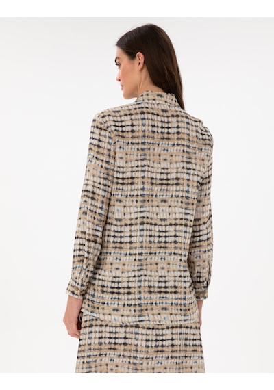 Pierre Cardin Kadın Bej Gömlek Desenli 50301111-vr011 Bej