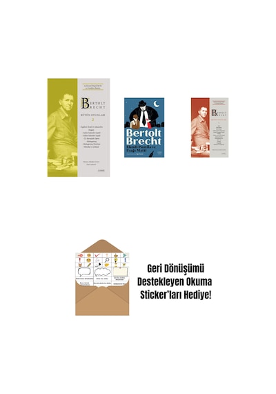 Bertolt Brecht - Bütün Oyunları 2 Ciltli + Efendi Puntila Ve Uşağı Matti + Bertolt Brecht - Bütün Oyunları 1 Ciltli + Okuma Sticker'ları
