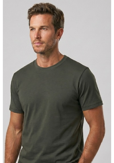 Goffra Erkek Vision Premium Kalite Yoğun Dokulu Pamuklu T-shirt Haki M101-r0220-11