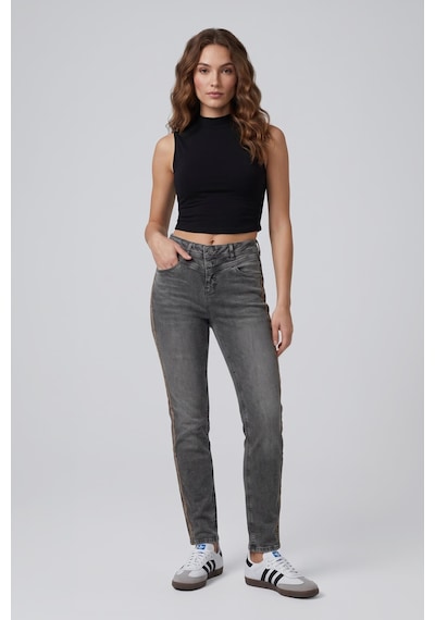 Bluew White Kadın Likralı Slim Fit Gri Jean Pantolon