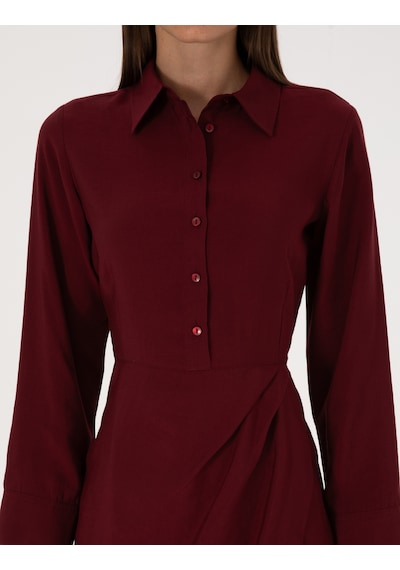 Pierre Cardin Kadın Bordo Elbise Dokuma 50318220-vr014 Bordo