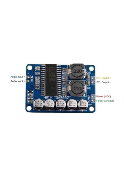 Tda8932 35w Mono Amfi Modülü Amplifikatör Devresi