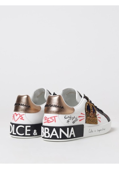 Dolce & Gabbana Portofino Sneakers In Leather Çok Renkli