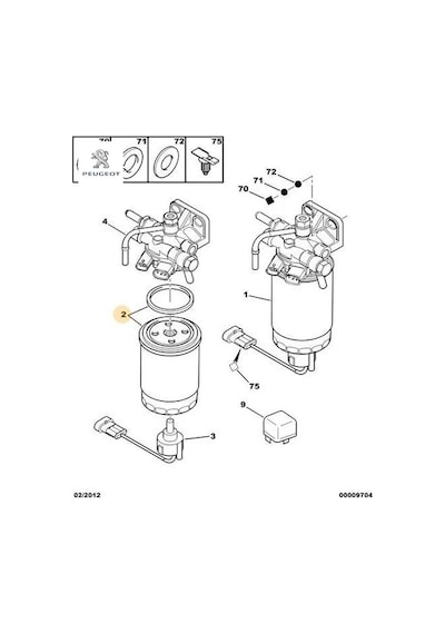 Mazot Filtresi Boxer 2.8hdı 02-06/1906.93 Peugeot 1906.93