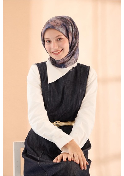 Silk Home Soft Eşarp 73095-17 Eski Lavanta, Lacivert, Soğan Kabuğu, Gri