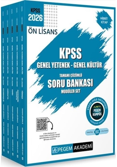 2026 Kpss Ön Lisans Genel Yetenek Genel Kültür Tamamı Çözümlü Soru Bankası Modüler Set Pegem Yayınları
