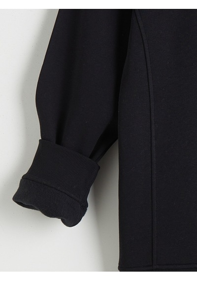 Lcw Vision Siyah Polo Yaka Erkek Kalın Sweatshirt
