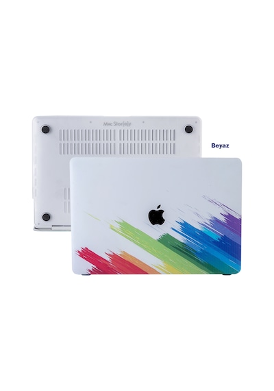 Apple Uyumlu MacBook Pro Kılıf 13 İnç M1-m2, Paint03 Type-c'li Model A2338 A2289 A2251 A1706-08 A1989 A2159 İle Beyaz