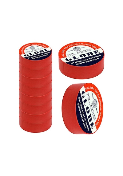 Globe İzole Bant Kırmızı 10'Lu Paket 0.13X19Mm