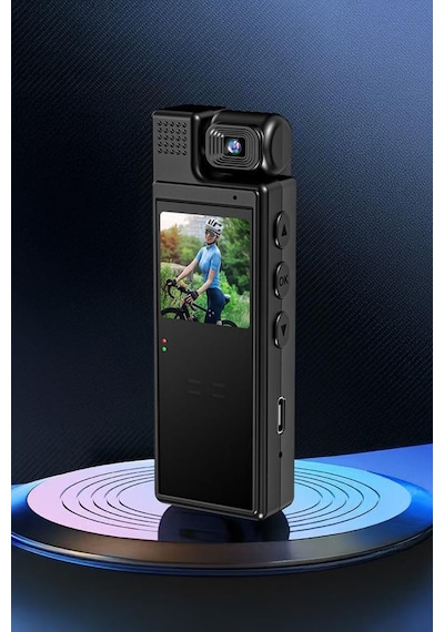 Torima Cmr-19 Siyah 4k 180 Derece Vücut Kamerası Wifi Gece Görüşlü Aksiyon Kamerası