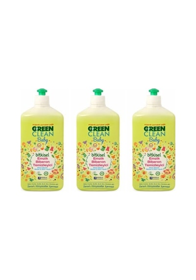 U Green Clean Baby Bitkisel Biberon Emzik Temizleyici 3 x 500 ML
