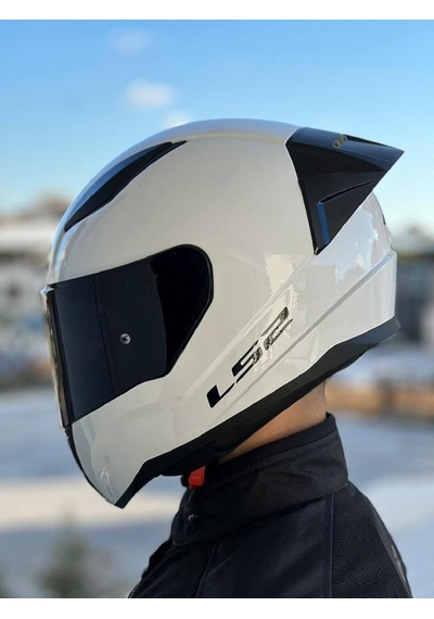 LS2 Rapid 2 Race  Beyaz Kask