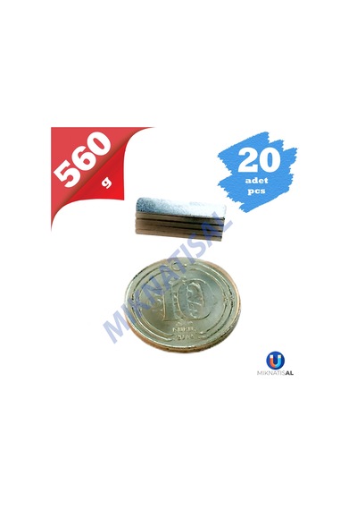 15X3,5X1,4Mm Neodyum Mıknatıs 20 Adet