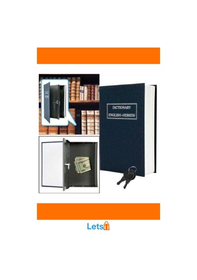 Gizli Kasa Kitap Görünümlü Dayanıklı Sözlük 1 Adet