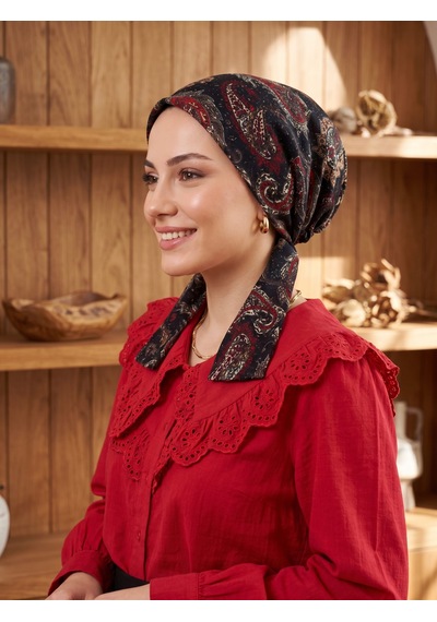 Raşelkori Tesettür Eşarp Bone Siyah