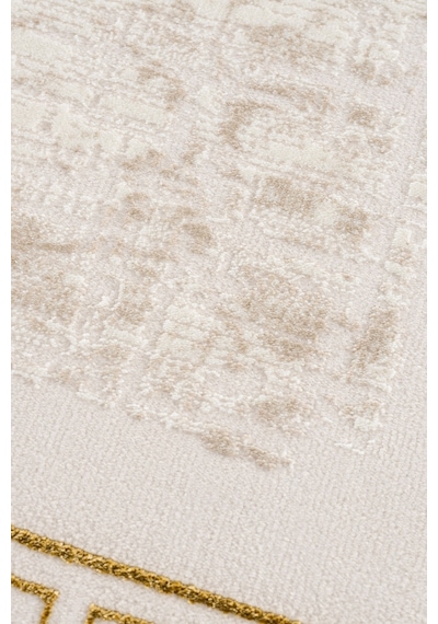 Efsun Krem Gold Modern Salon Ve Oturma Odası Halısı Krem