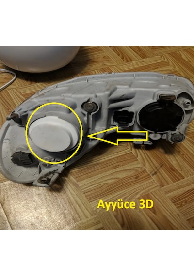 Ayyüce 3d, Hyundai Sonata 98-04 Far Tozluk Kapağı Led 2x Siyah