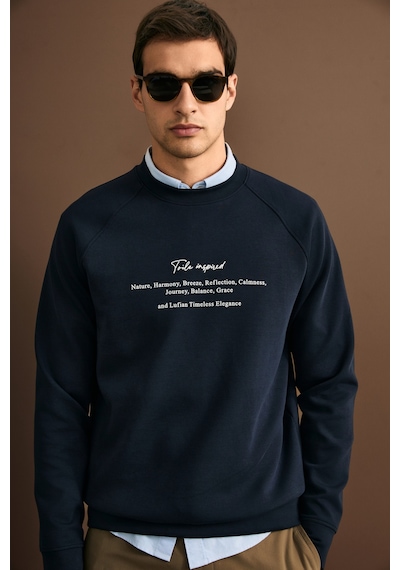 Lufian Cole Erkek Sweatshirt Lacivert Lacivert 112030199100200