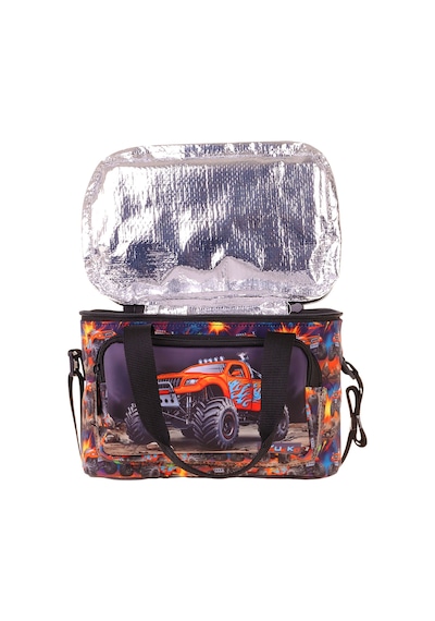 Kaukko Kids İki Bölmeli Thermo Okul Beslenme Çantası - Arazi Aracı Baskılı Siyah - Kırmızı Renk Erkek Çocuk - L5360 Kaukko Kids İki Bölmeli Thermo Okul Beslenme Çantası - Arazi Aracı Baskılı Siyah - Kırmızı Renk Erkek Çocuk - L5360