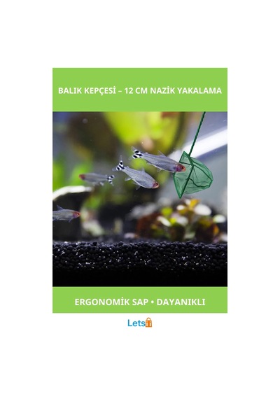 Dayanıklı Ergonomik Akvaryum Balık Kepçesi 12 Cm