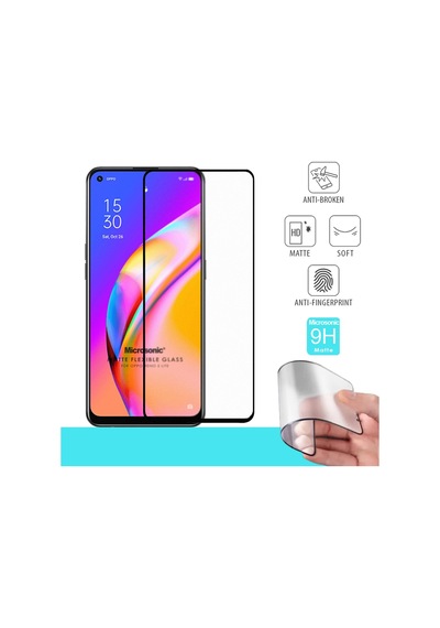 Microsonic Oppo Reno 5 Lite Seramik Matte Flexible Ekran Koruyucu Siyah
