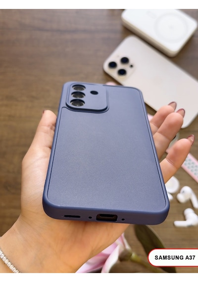 Samsung Galaxy A37 Uyumlu Kamera Korumalı Darbeye Dayanıklı Renk Atmayan Keep Silikon Kılıf Lacivert