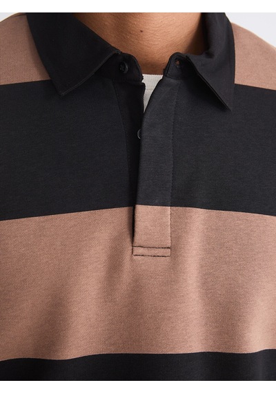 Lcw Vision Siyah Polo Yaka Erkek Sweatshirt