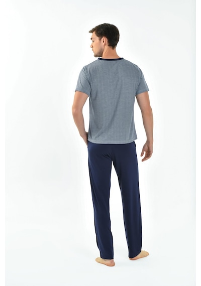 Yeni İnci 3'lü Yarım Kol Erkek Pijama Takım Epj798 001