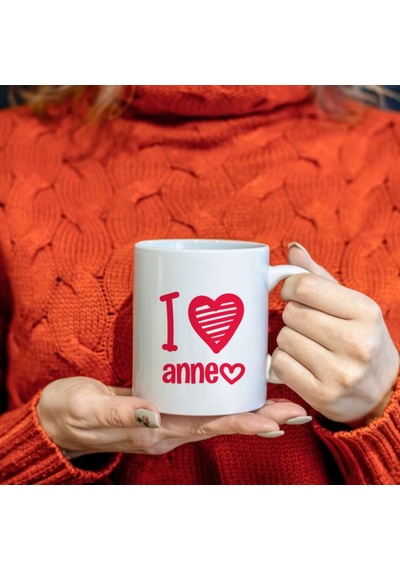 Anneler Günü I Love Anne Baskılı Kupa Bardak Hk2629