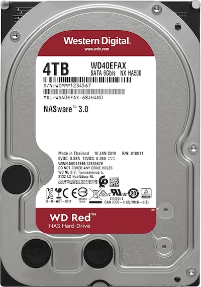 WD Red T2-WD40EFAX 4 TB 5400 RPM 64 MB 3.5" SATA 3 NAS HDD