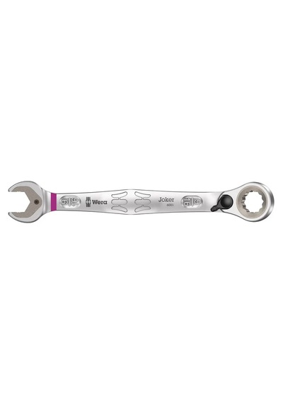 Wera 6001 Joker Switch Açık Ağız Cırcırlı Kombine Anahtar, Yön Mandallı, İnç, 9/16" X 187 Mm