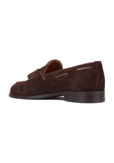 Shoetyle - Kahverengi Süet Deri Püsküllü Erkek Klasik Ayakkabı 250-7951-840-kahverengi