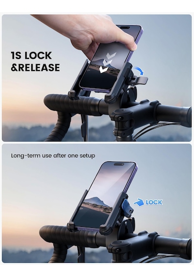 Lamicall Motosiklet Ve Bisiklet Telefon Tutucu Hizli Sök Tak Bp09b