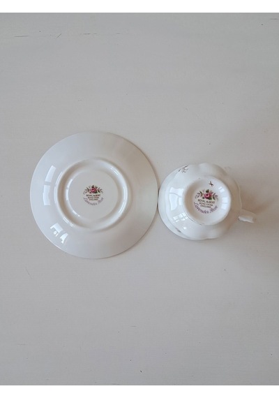 Lavender Rose Bone China England Antika Duble Boy Kahve Fincanı Lavanta Lavanta