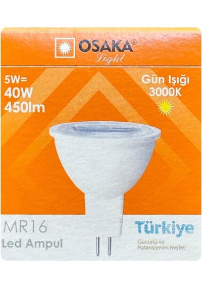 5w 40w Sarı Işık 3000k Mr16 Led Çanak Ampul, 4 Adet Diğer