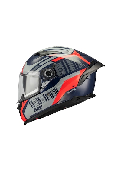 Mt Helmets Breaker Sv Cockpit C5 Kapalı Kask Gri - Kırmızı - Siyah