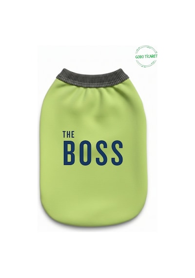 Yeşil The Boss Patron Yazılı Kedi Ve Köpek Kıyafeti Tişörtü Elbisesi Medium/m/beden 2