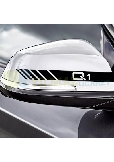 Audi Q1 Q2 Q3 Q4 Q5 Q6 Q7 Q8 Yan Ayna Şerit Oto Sticker 1 Çift 20 X 2 Cm