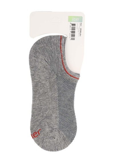 Jiber Erkek Bambu Likralı Sneaker Çorap 7051 - 12 Adet Gri Melanj