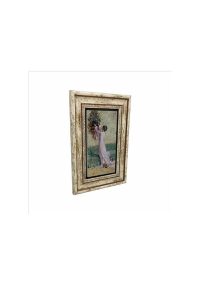 Vazo Yerleştiren Kız Osman Hamdi Bey Baskılı Taş Tablo 20x30