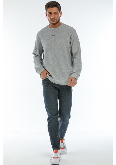 Süperlife Erkek Bisiklet Yaka Regular Fit Brooklyn Baskılı İnce Sweatshirt Spr22sw132 Gri Melanj Süperlife Erkek Bisiklet Yaka Regular Fit Brooklyn Baskılı İnce Sweatshirt Spr22sw132 Gri Melanj