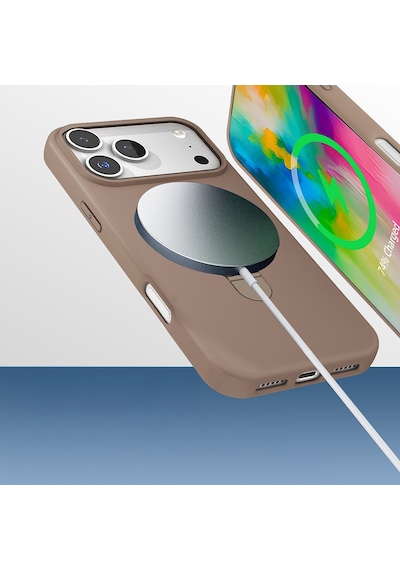 Apple Uyumlu iPhone 17 Air Kılıf M-safe Şarj Özellikli Standlı Zore Samara Kapak Lacivert