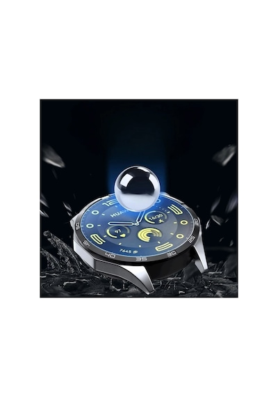 Huawei Watch Gt3 Pro 46mm Uyumlu Kolay Kurulum Aparatlı Temperli Cam Ekran Koruyucu