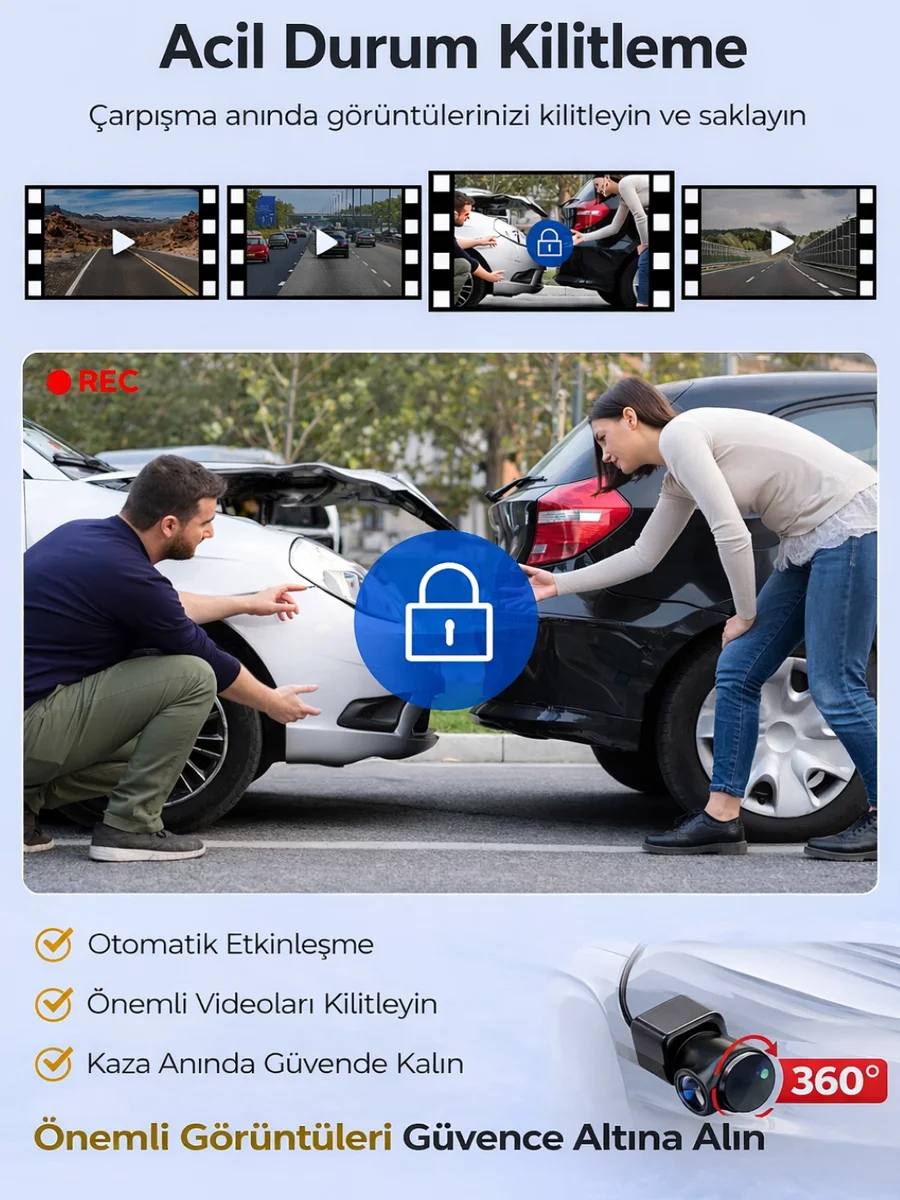 K02 Premium 3 Lens Araç İçi Kamera Wifi Gps 4k Ultra Hd Ön Arka İç Kamera Gece Görüşü Park Modu Dvr 31519350
