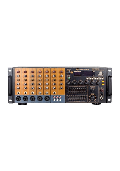 Magıcvoıce Mv-1213 Küp Mixer Anfi Usb Bt Uk Rms100w Max 800w 6 Zon+99dsp+4-16-70-100v Trafolu