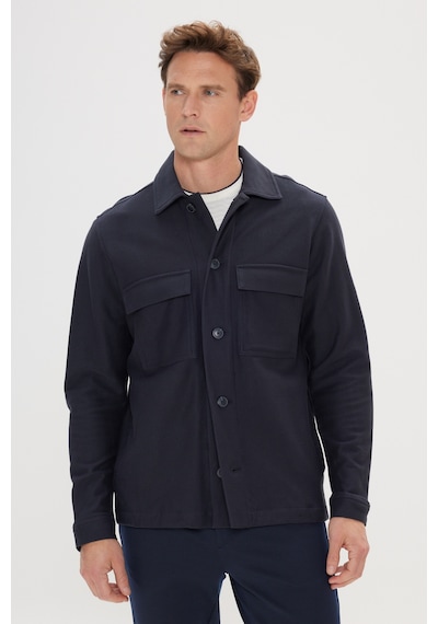 Ac&Co / Altınyıldız Classics Erkek Lacı Standart Fit Normal Kesim Gömlek Yaka %100 Pamuk Mont Lacı Lacivert Ac&Co / Altınyıldız Classics Erkek Lacı Standart Fit Normal Kesim Gömlek Yaka %100 Pamuk Mont Lacı Lacivert