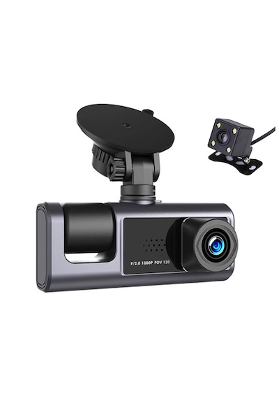 3 Kameralı 1080p Hd Araç İçi Kayıt Cihazı Gece Görüş, Geri Görüş, Lcd Ekran, G-sensör, Lcd Ekran