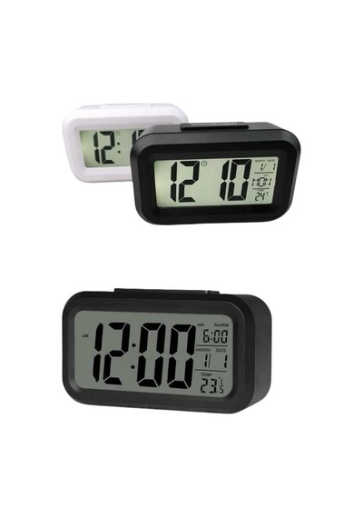 Dijital Masa Saati Lcd Ekranlı 4.3x15.1x7.7 Cm Çok Renkli